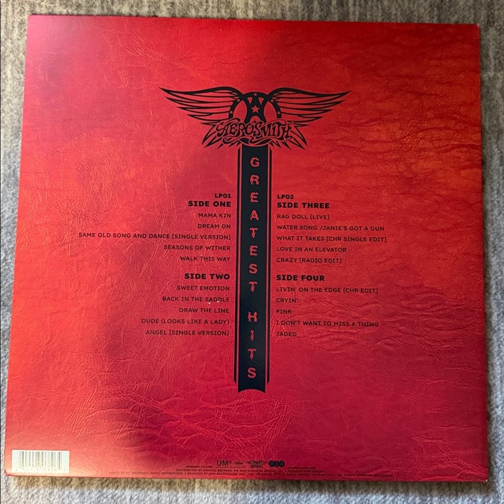Aerosmith Red Winged Logo Vinyl/Book Set - Picture 2 of 3